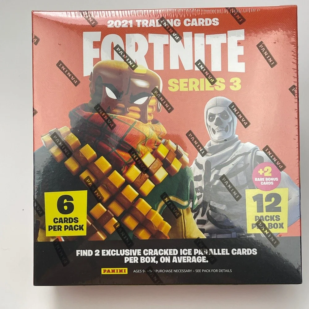 2021 Panini Fortnite Series 3 Mega Box Sealed 12 Packs 2 Cracked Ice Parallels